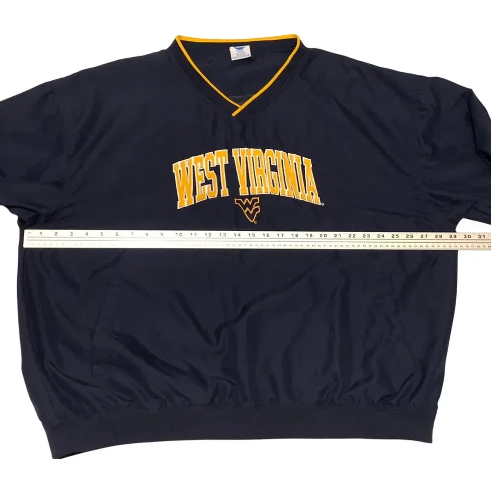 NCAA West Virginia University Mens Shirt Blue Gold Sz. 2XL V-Neck WVU Sports Fan - Picture 7 of 11
